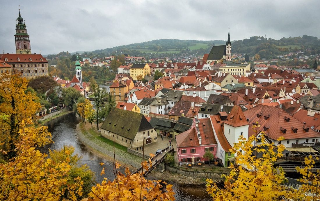 fall in cesky krumlov czech republic
