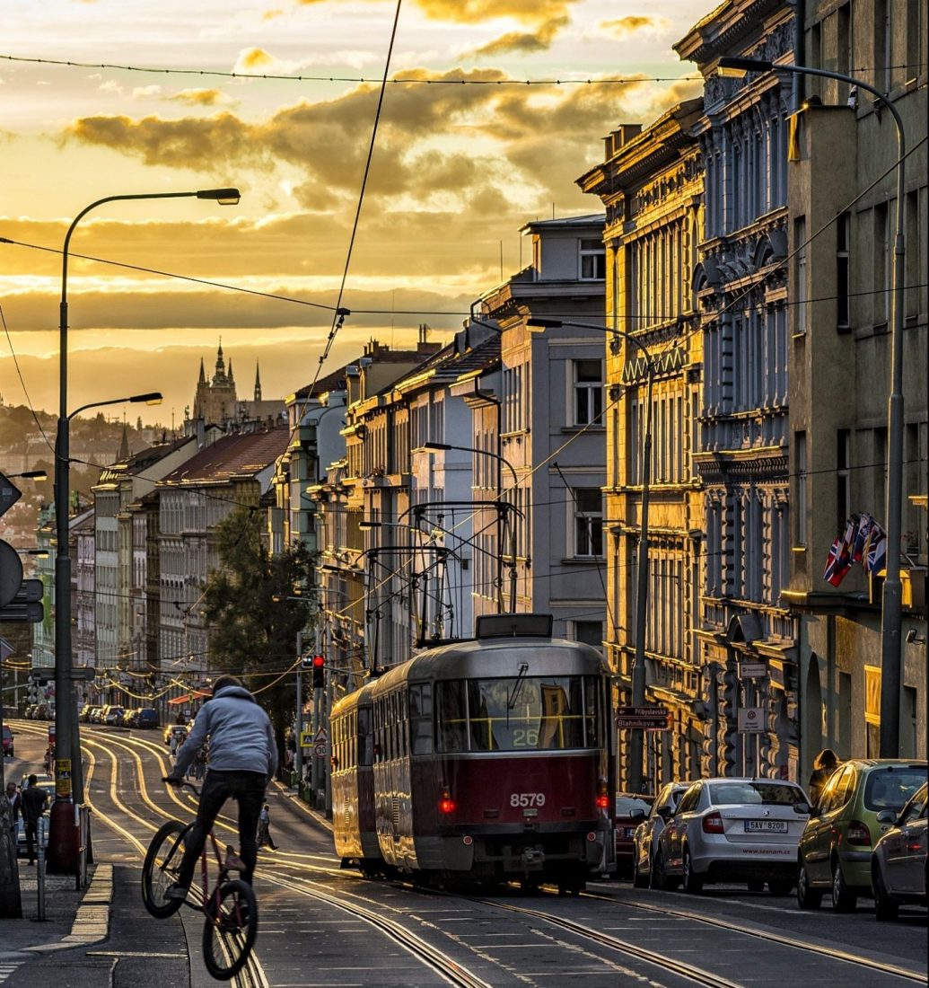 getting off the beaten path in prague - Zizkov during Golden Hour