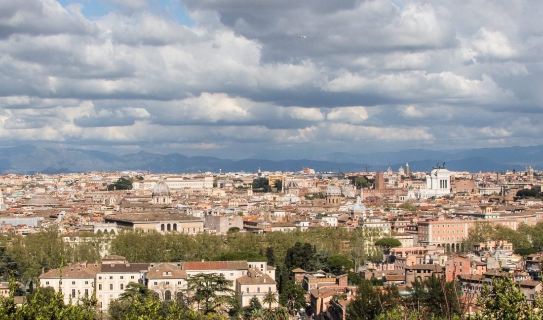 view giancolo hill rome italy