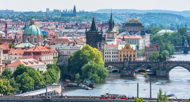 is prague expensive? view vltava river prague letna