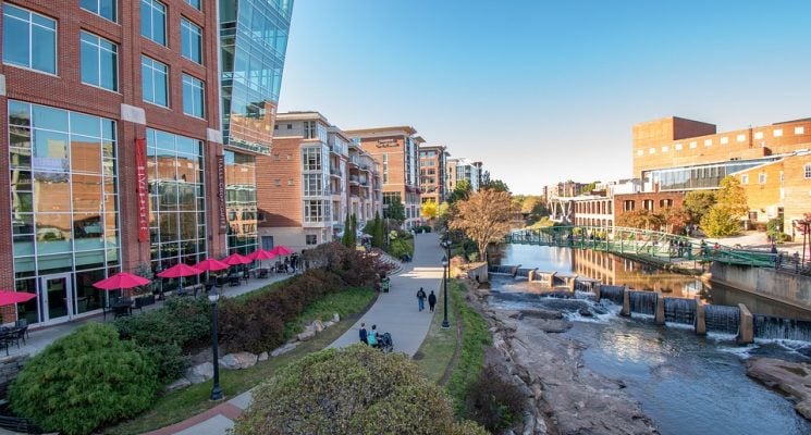 greenville sc bridge and falls