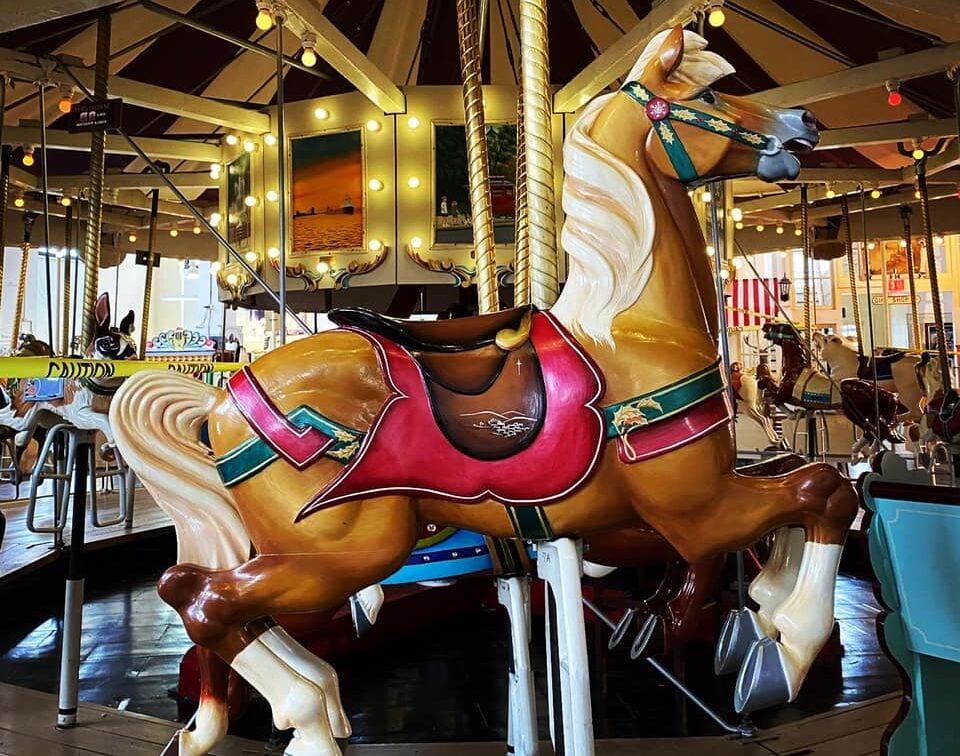 horse on a merry go round
