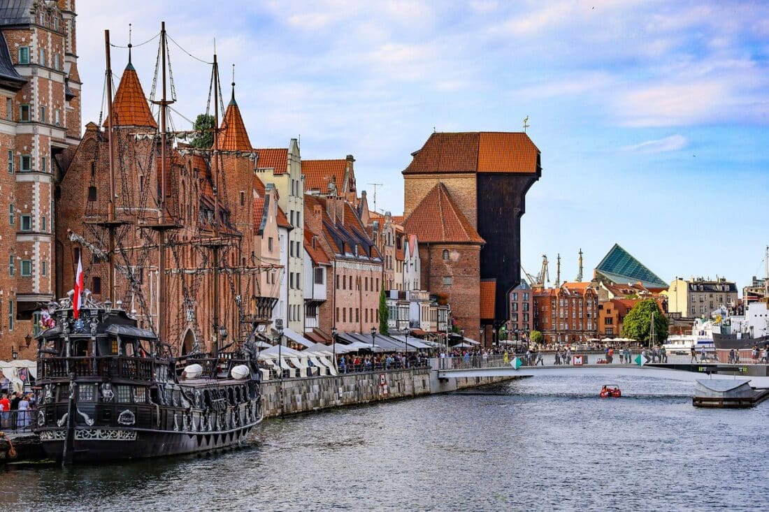 View of the river in Gdansk